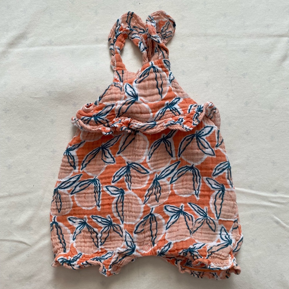 Angel Dear 6-12 month tank jumpsuit onesie oranges